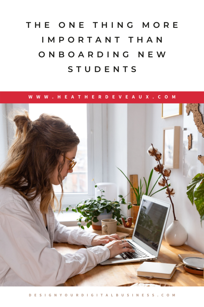 heather deveaux the one thing more important than onboarding new students