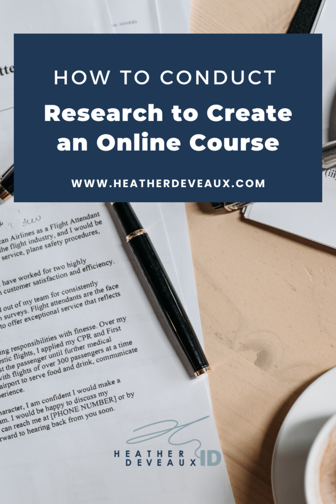 heather deveaux writing and editing and researching for an online course