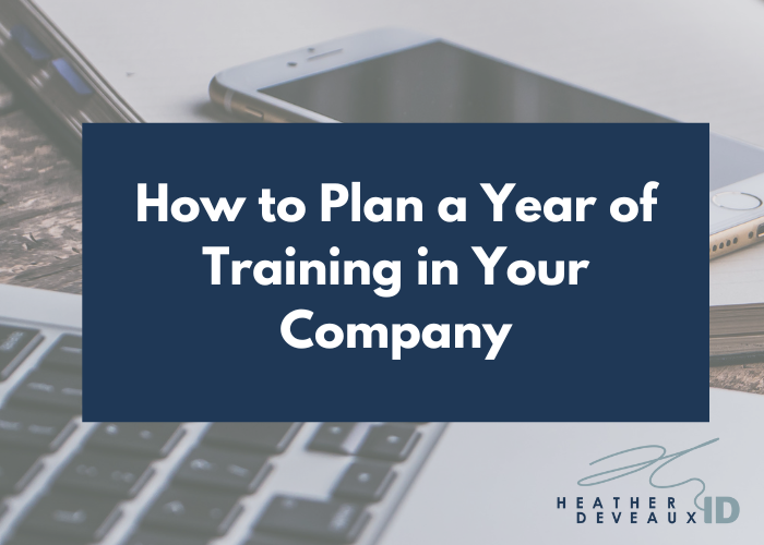 How to Plan a Year of Training in Your Company