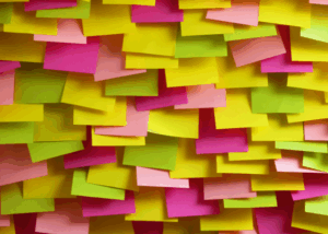 Creative progress by heather deveaux creative, bright sticky notes