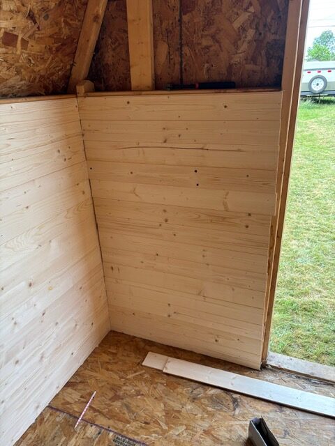 create a she shed, side door panels, heather deveaux