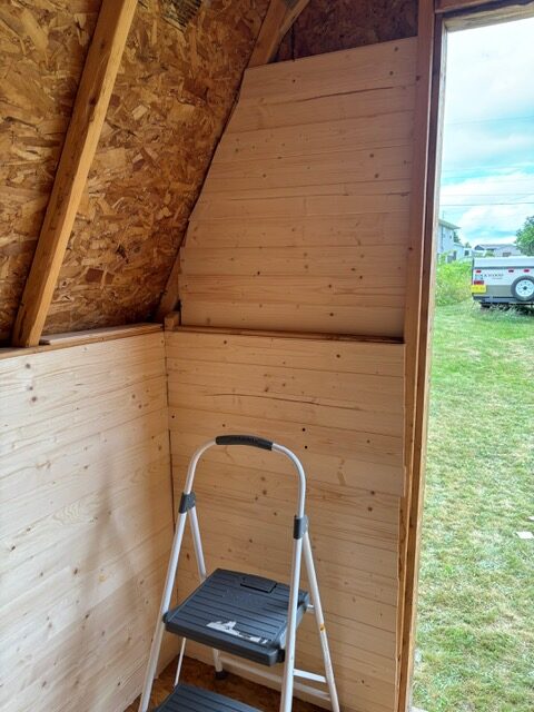 create a she shed, door frame, heather deveaux