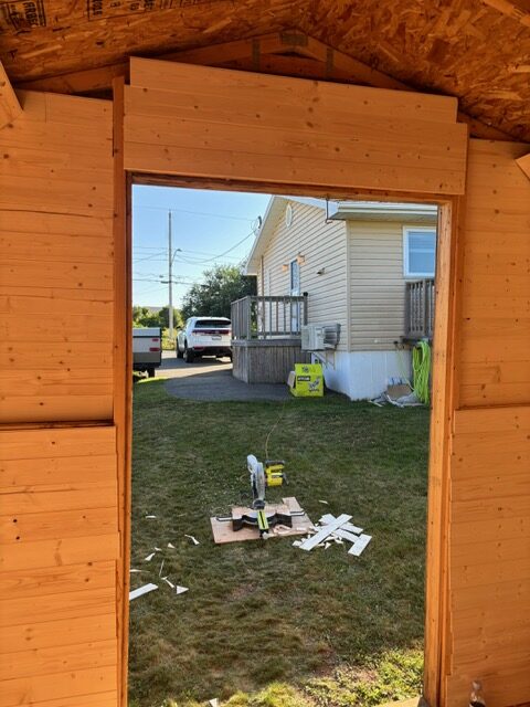 create a she shed, header door, heather deveaux