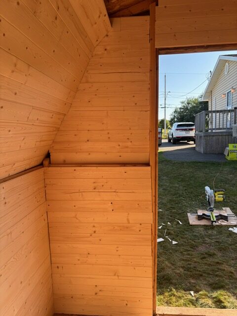 create a she shed, side doors, heather deveaux