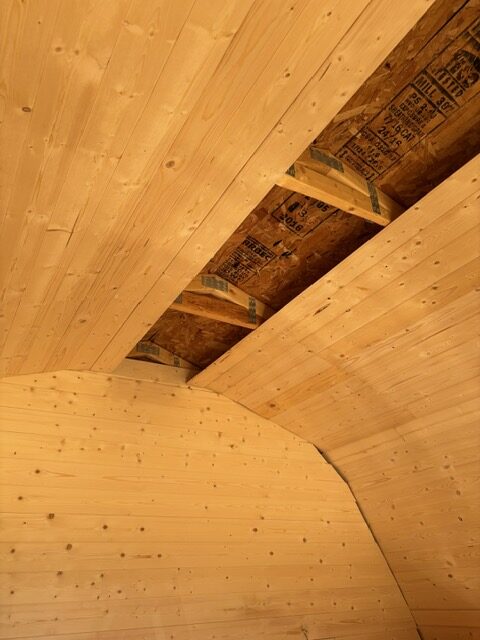 create a she shed, almost finished the roof, heather deveaux