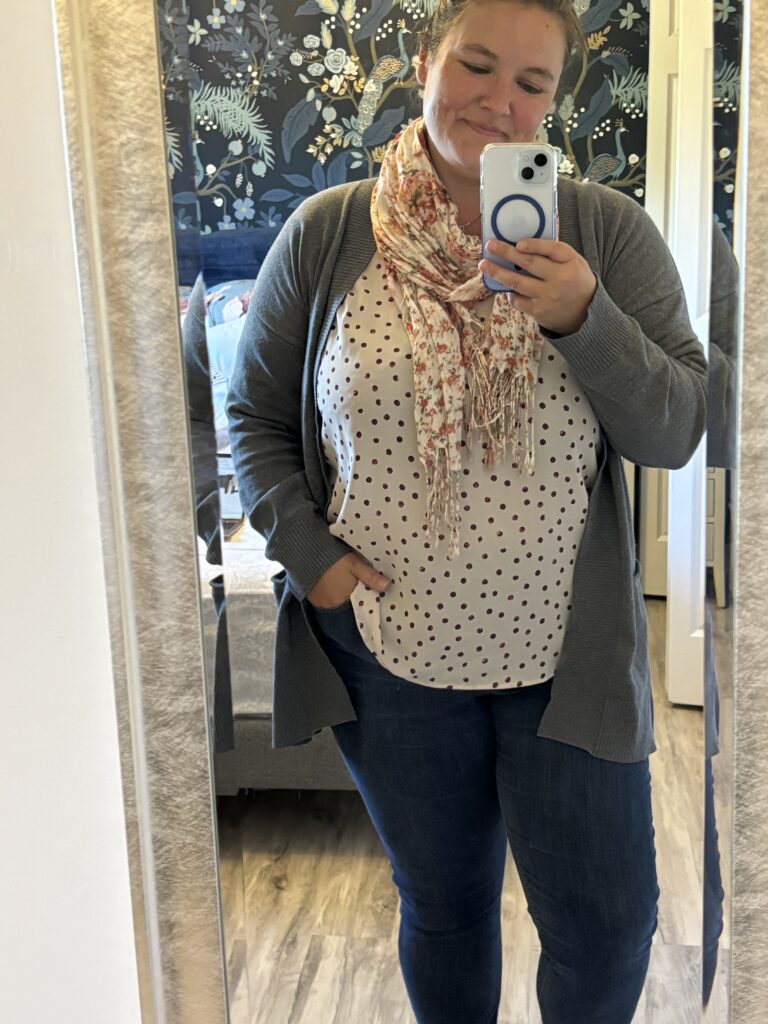 build a capsule wardrobe, heather deveaux creative, trying on clothes