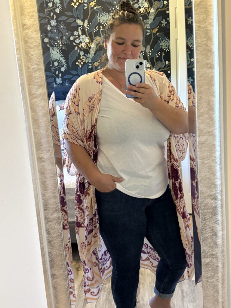 build a capsule wardrobe, heather deveaux creative, trying on clothes