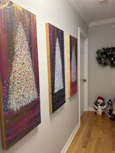 hallway paintints on the wall